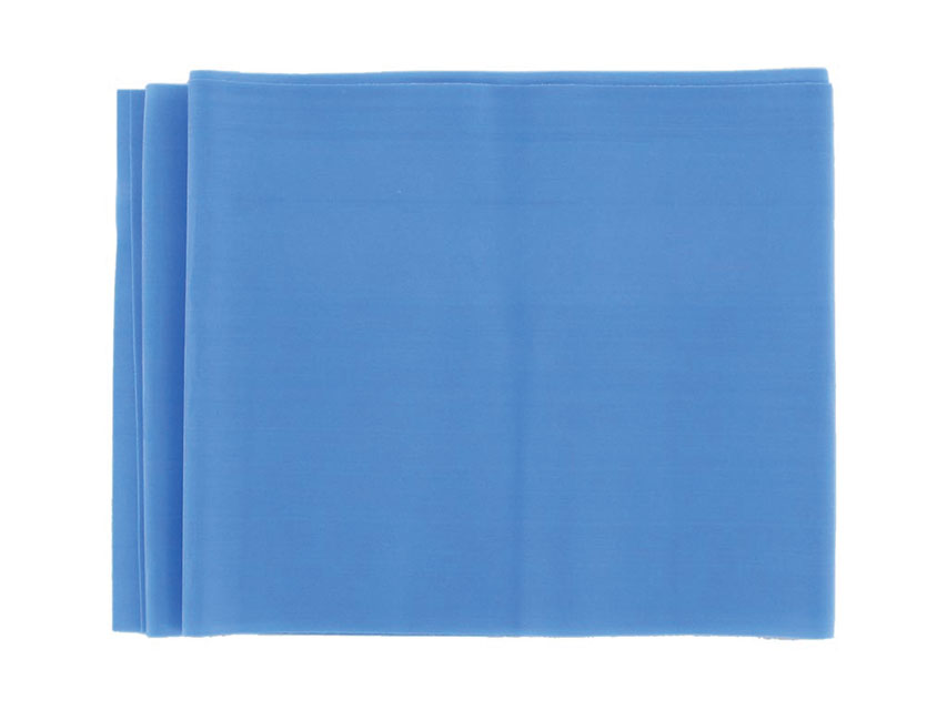 BANDA DE EXERCIȚI FĂRĂ LATEX 1,5 m x 14 cm x 0,35 mm - albastru