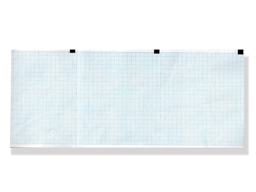 Pachet hârtie termică ECG 120x100mm x300s - grilă albastră