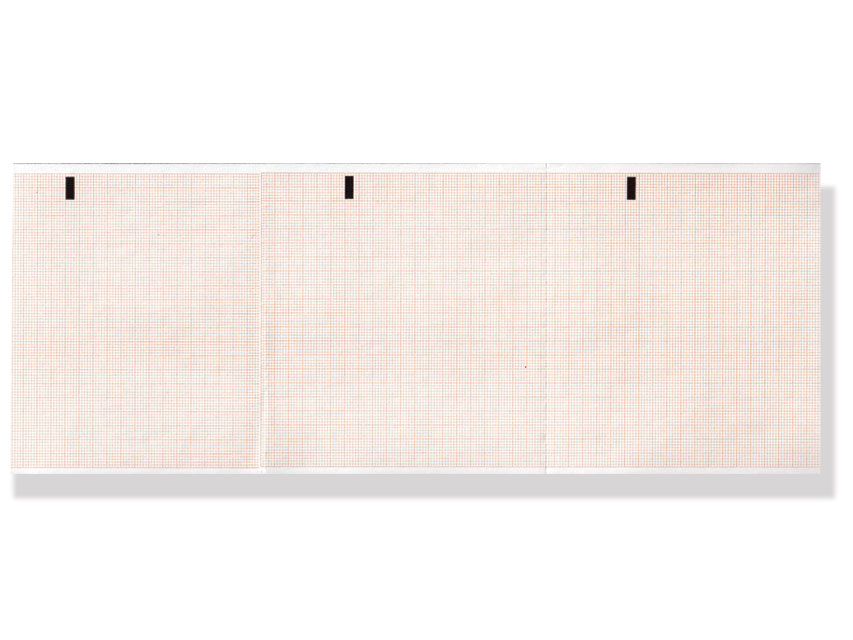 ECG x300s hârtie termică 112x100mm pack  - grila portocaliu
