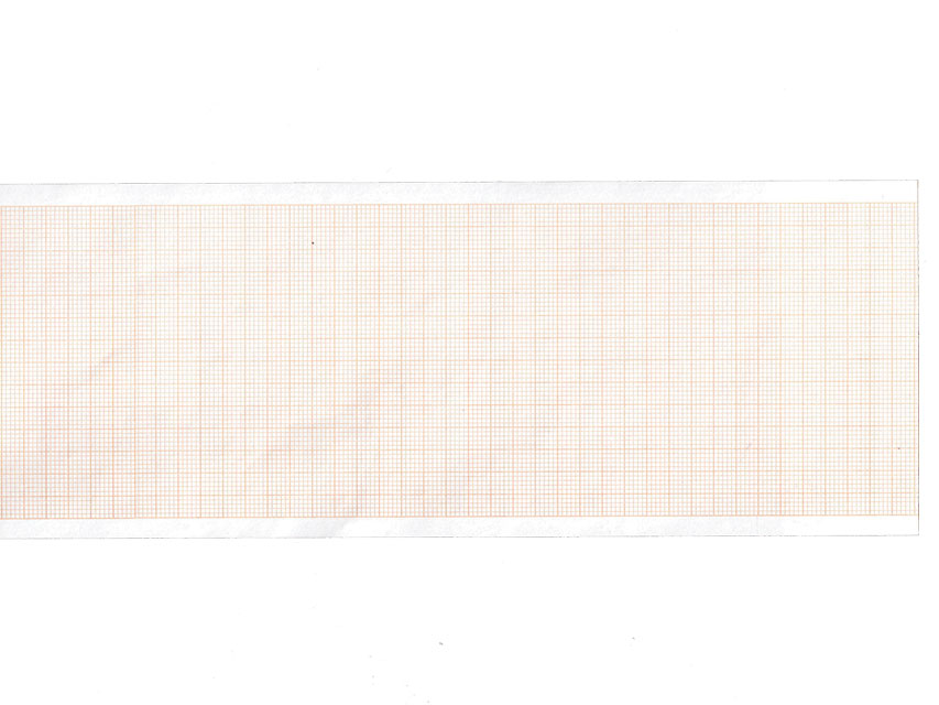Hârtie termică ECG 210x30 mm x m rola - grilă portocalie