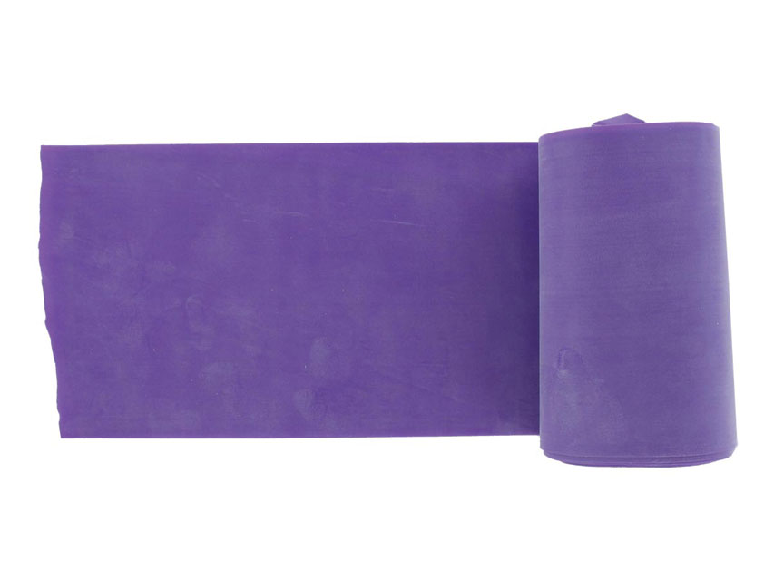 BANDA DE EXERCIȚI FĂRĂ LATEX 5,5 m x 14 cm x 0,60 mm - violet
