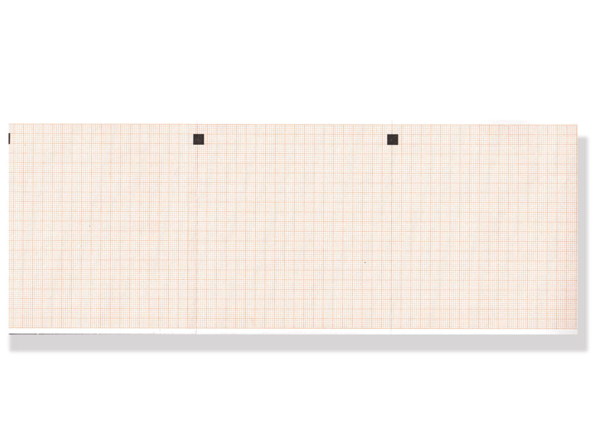Hârtie termică ECG 112x100 mm x300s pachet - grilă portocalie