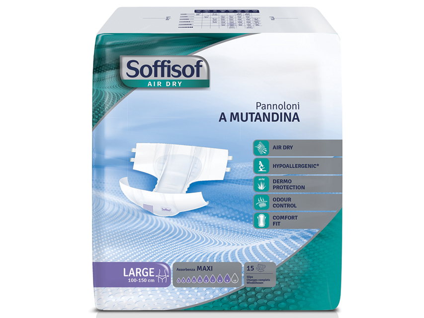 SOFFISOF AIR DRY INCONTINENCE PAD - incontinență grea - mare