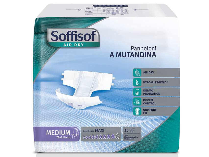 SOFFISOF AIR DRY INCONTINENCE PAD - incontinență grea - medie